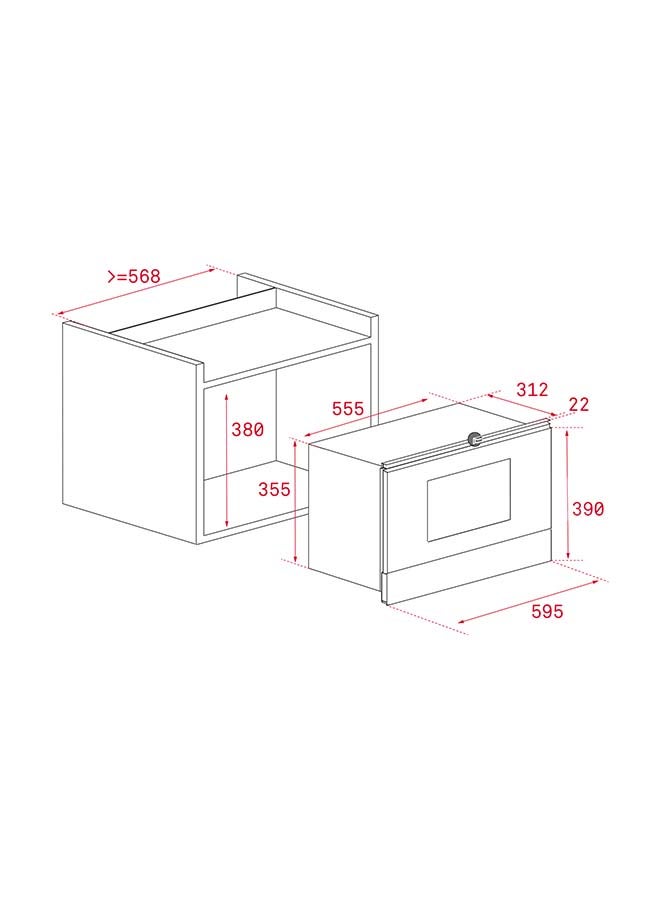 ML 8220 BIS L Urban Colors Edition Built-in Microwave With Ceramic Base 22 L 2500 W 112030001 stainless_steel