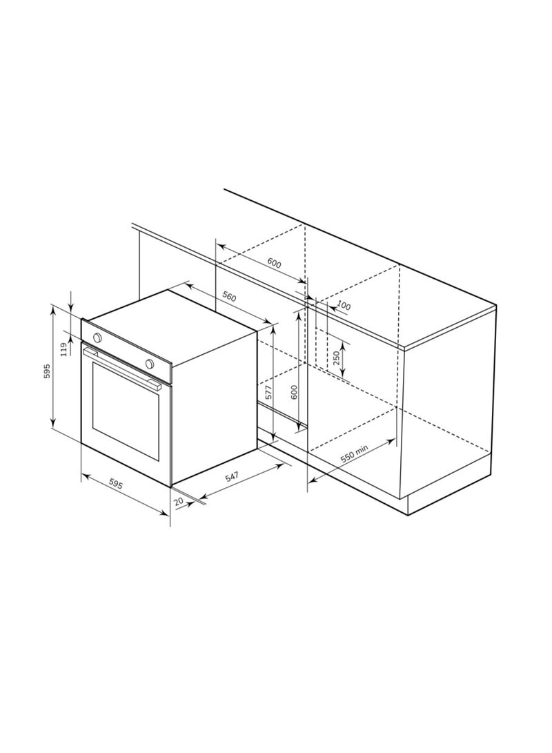 Built in Electric Oven 60 cm