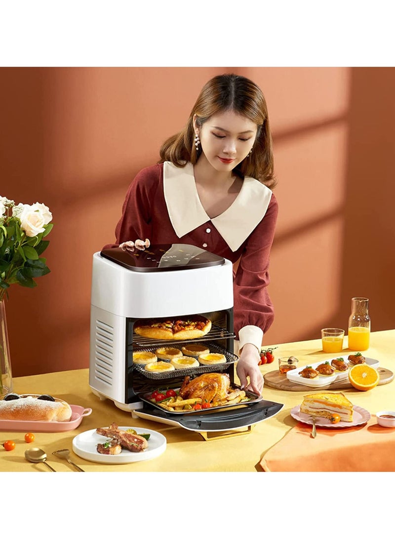 5-in-1 Digital Air Fryer Oven with Rapid Air Circulation, Oil Free LED Screen Timer&Temperature 1400 W Large Capacity Oil-Less Air Fryer, for Small Households & Student Living