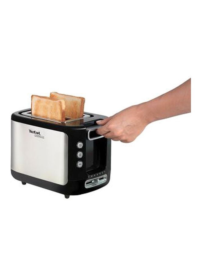 Toaster | Express | 2 slots | 7 Levels of Toasting | Defrost Function | Bin Warmer Accessory | Stainless steel | 2 Years Warranty 850 W TT365027 Black/Silver