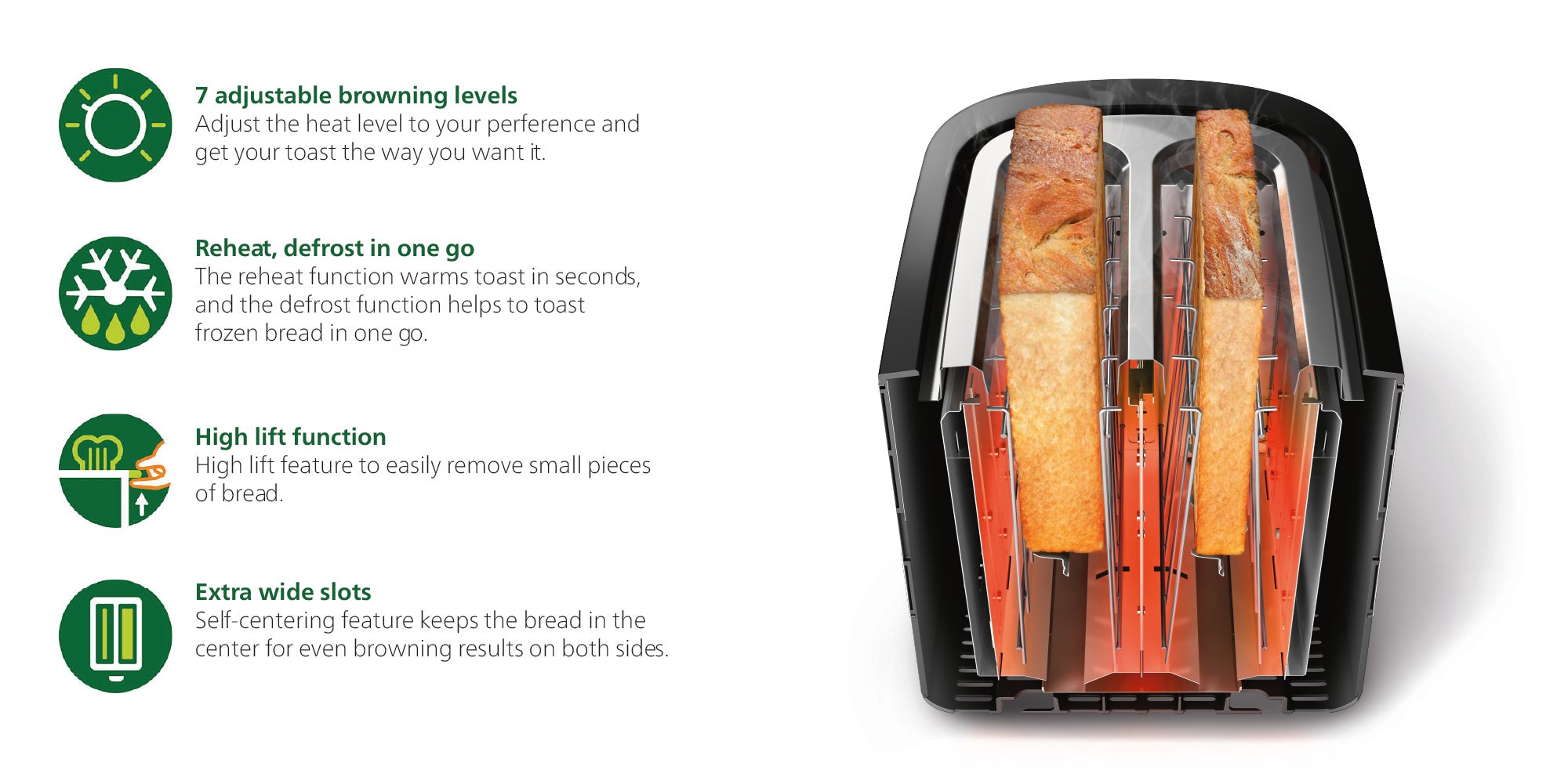 Viva Collection Toaster 950 W HD2637 Silver