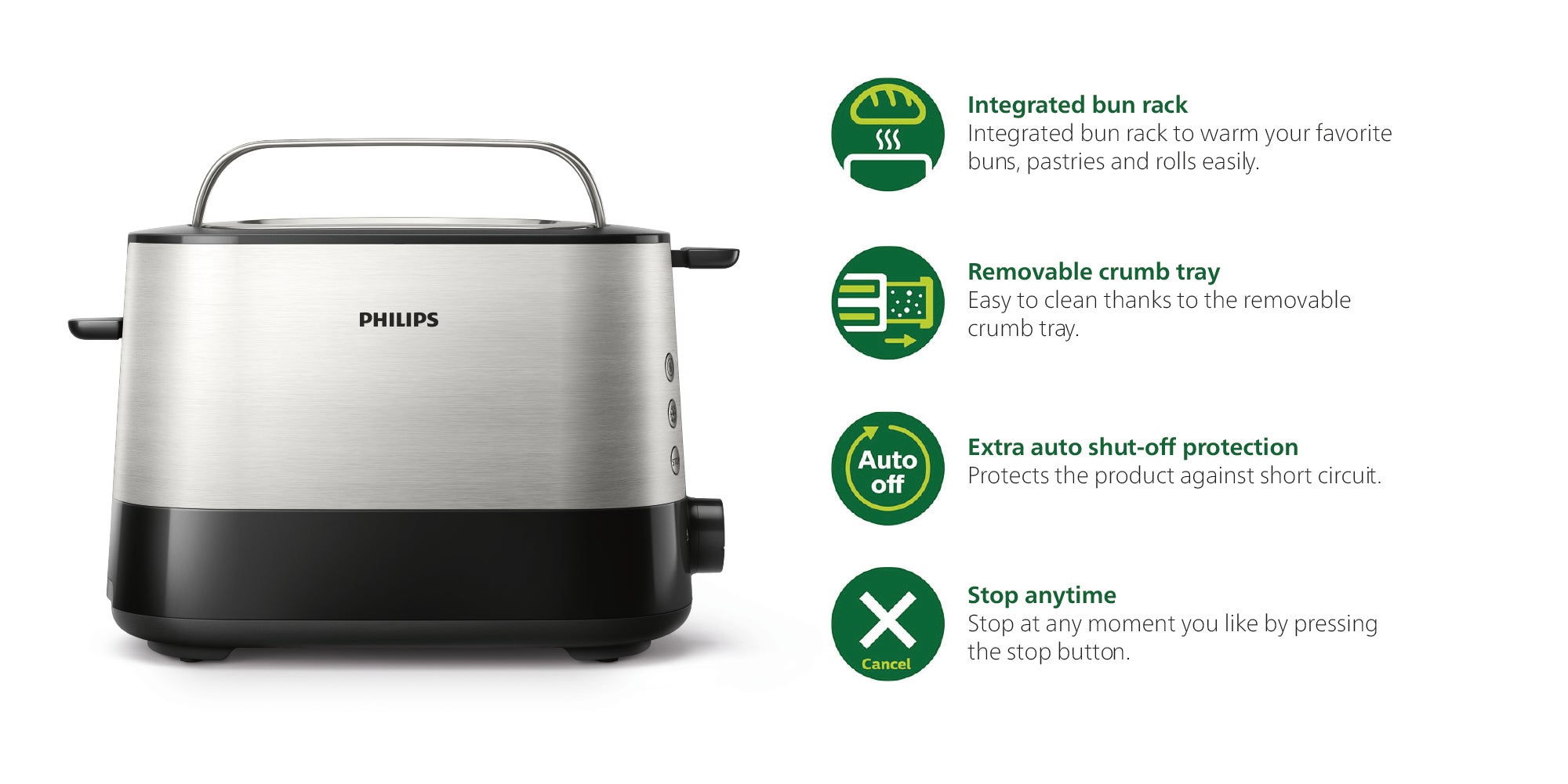 Viva Collection Toaster 950 W HD2637 Silver
