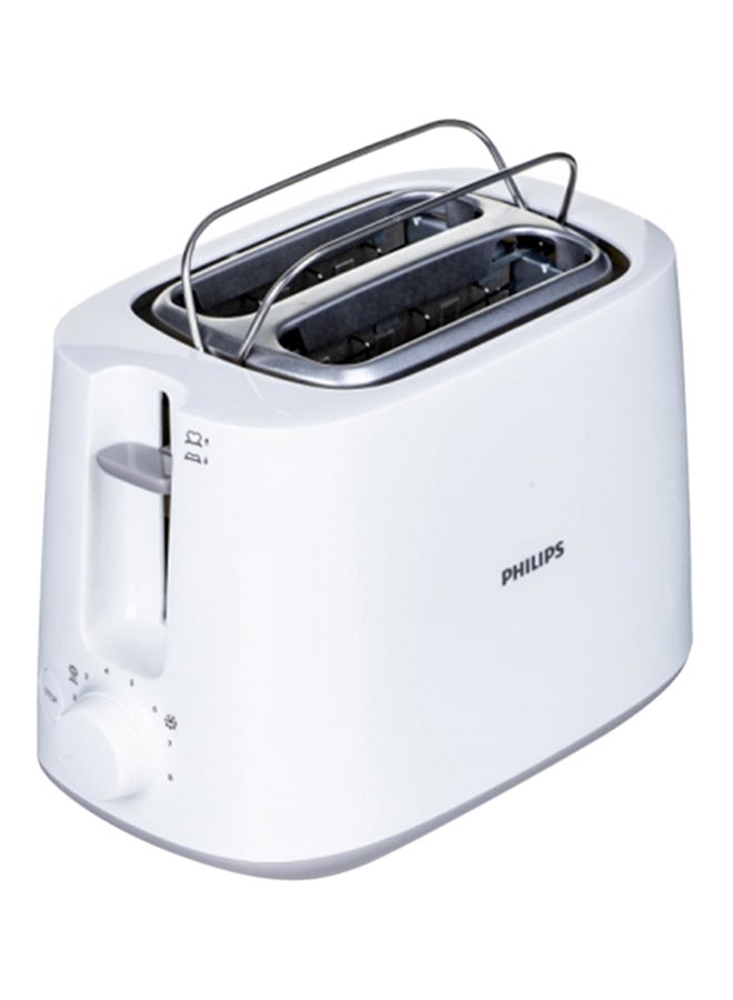 Toaster Daily Collection - Plastic, 2 Slots With Bun Warmer, 8 Settings, 830 W HD2581/01 White