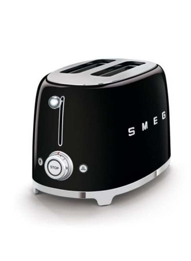 50's Retro Style Aesthetic 2 Slice Toaster 1035 W TSF01BLUK/AU Black