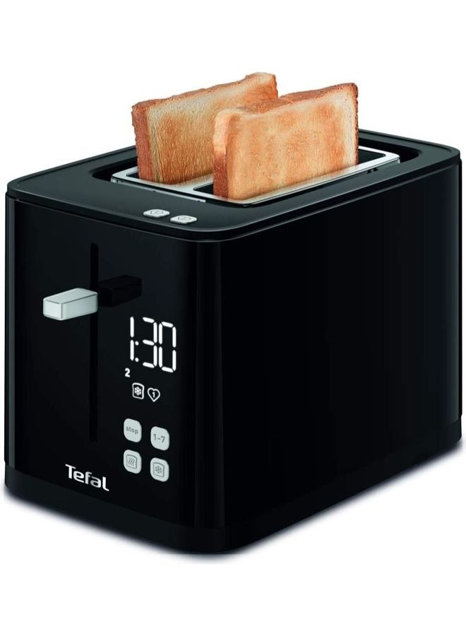 Toaster | SmartN'Light Digital Toaster | 2 Slots | 7 Levels of Toasting | Defrot and Reheat Functions | Settings Saving Function | Safe to Touch |   2 Years Warranty 850 W TT640840 Black