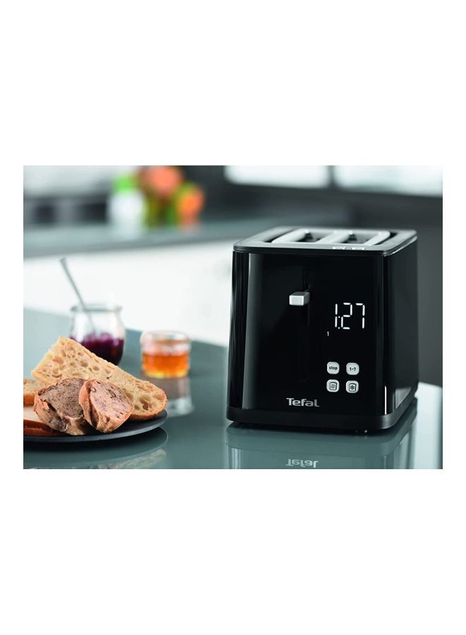 Toaster | SmartN'Light Digital Toaster | 2 Slots | 7 Levels of Toasting | Defrot and Reheat Functions | Settings Saving Function | Safe to Touch |   2 Years Warranty 850 W TT640840 Black