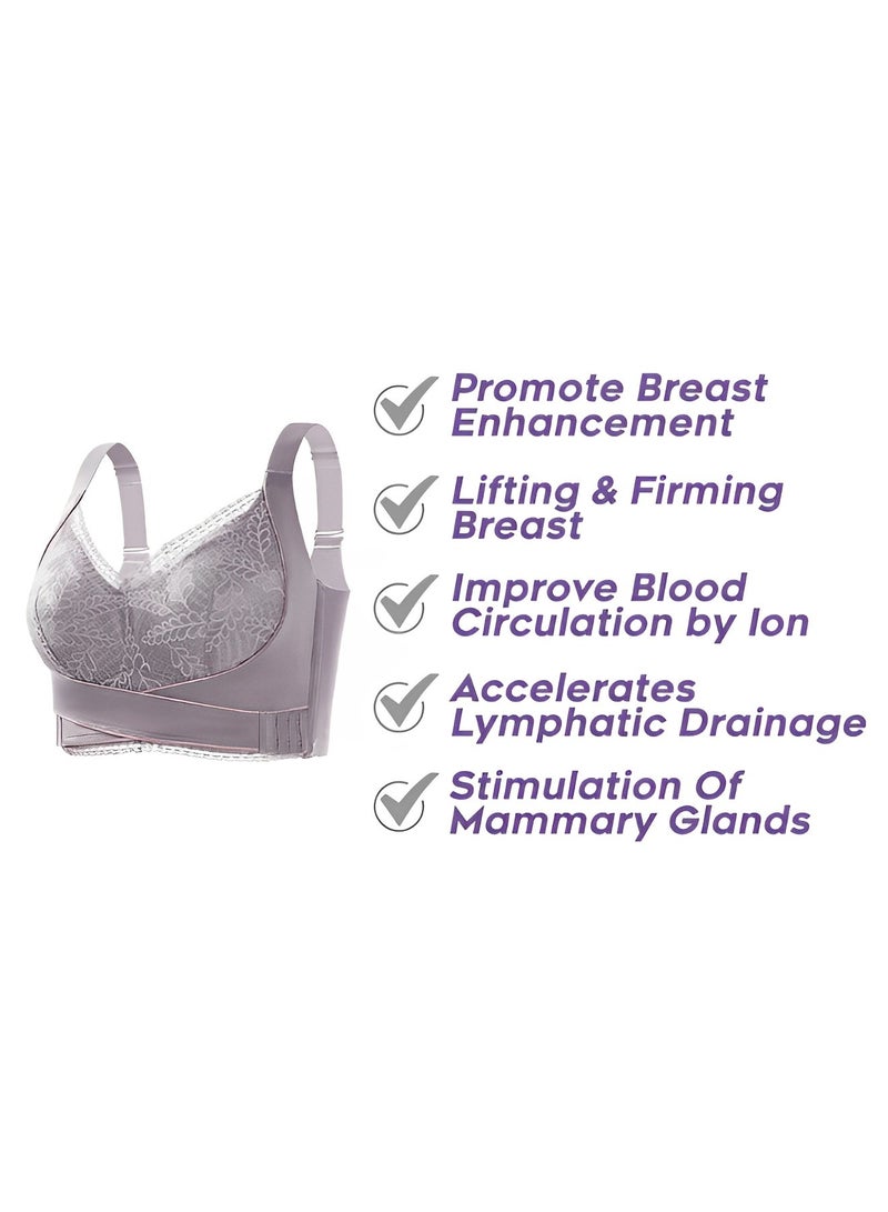 Women's Lace Bras Front Criss Cross Bras Wireless Push Up Seamless Bra Comfy Posture Corrector Sports Yoga Bra