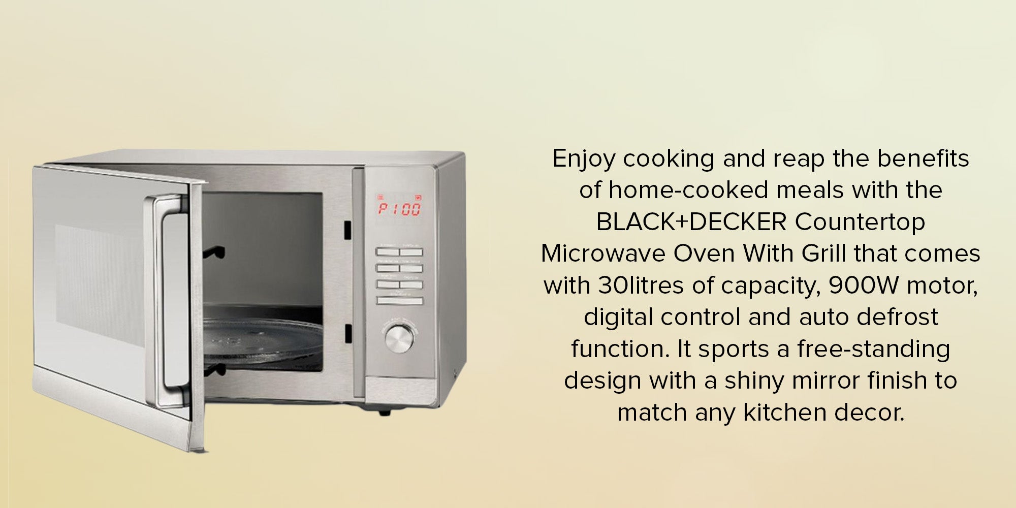 Countertop Microwave Oven With Grill 30 L 900 W MZ30PGSS-B5 Silver