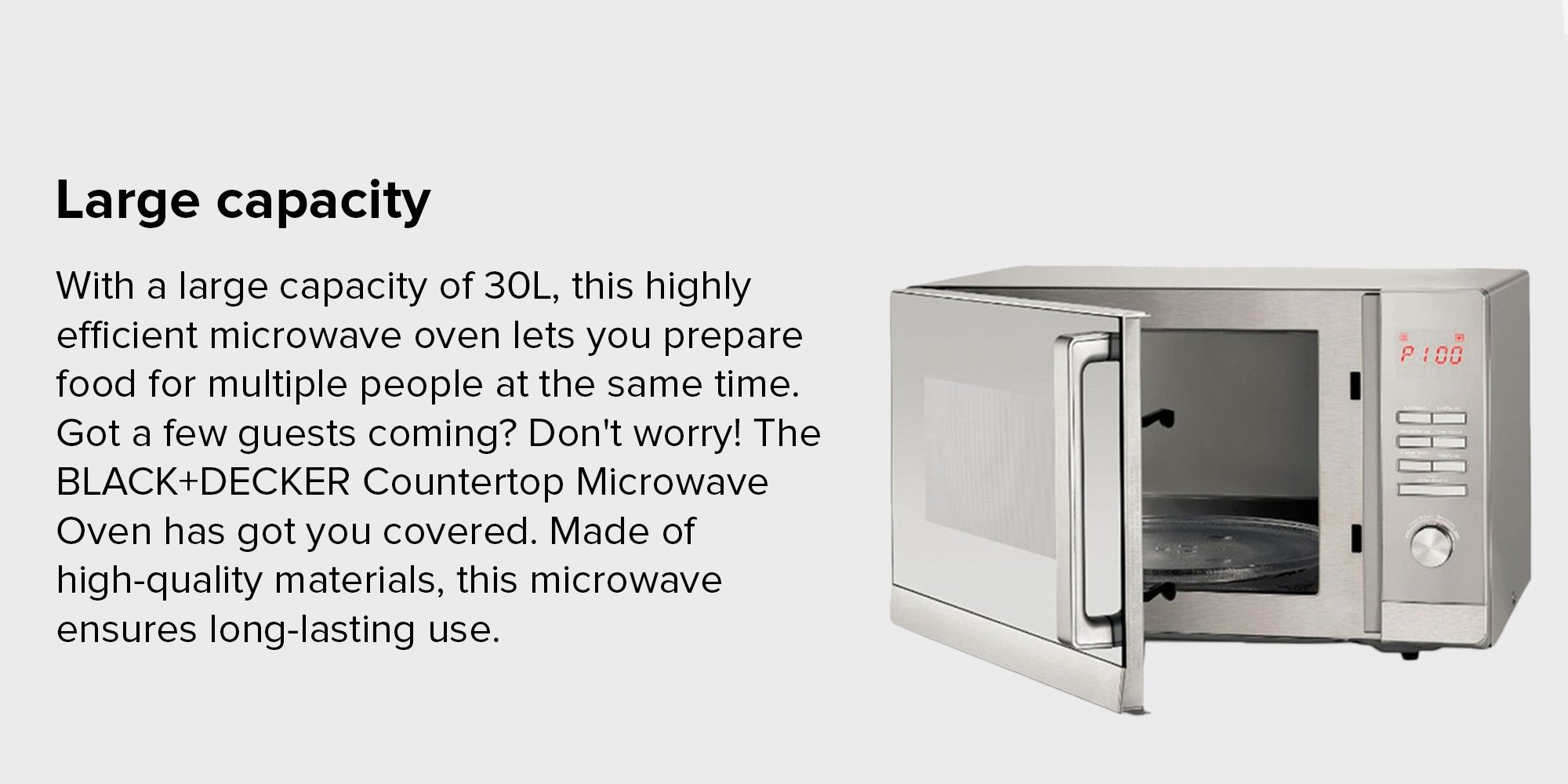 Countertop Microwave Oven With Grill 30 L 900 W MZ30PGSS-B5 Silver