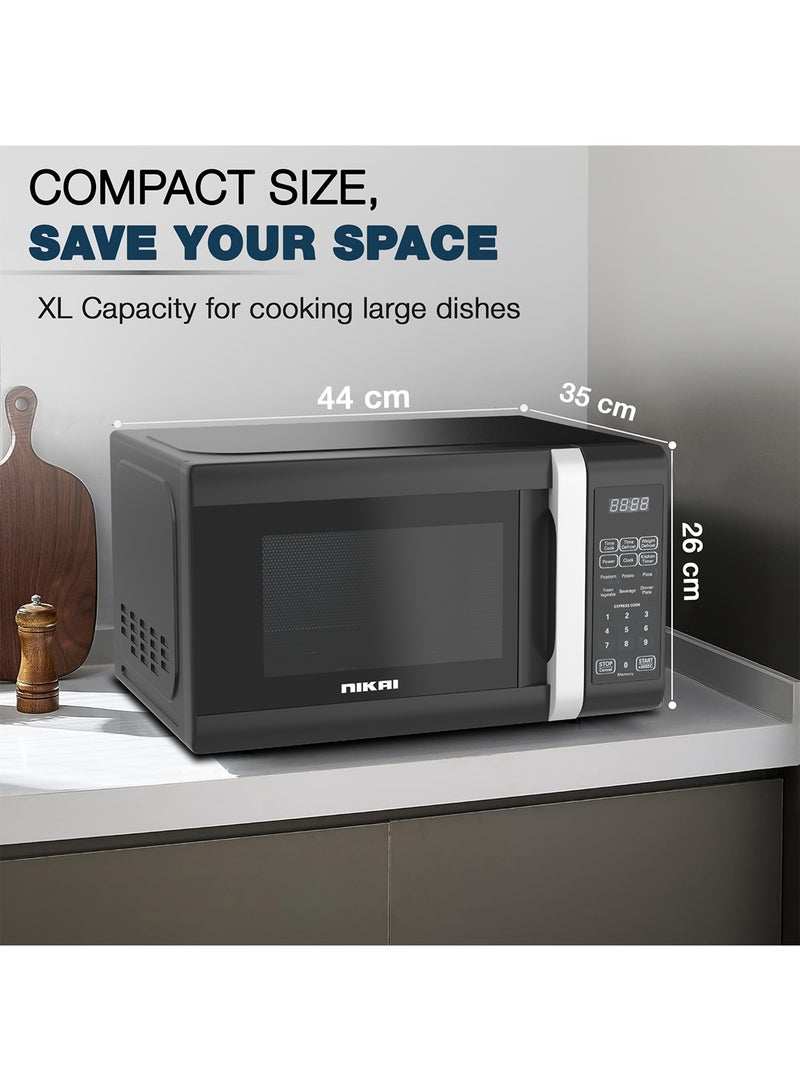 Microwave Oven, Digital Touch Control, Child Safety-Lock, 10/11 Power Levels And 6 Auto Menus, Cooking End Signal, Touch Control Panel, Convenient Pull Hand Door 20 L 700 W NM02010DBX Black