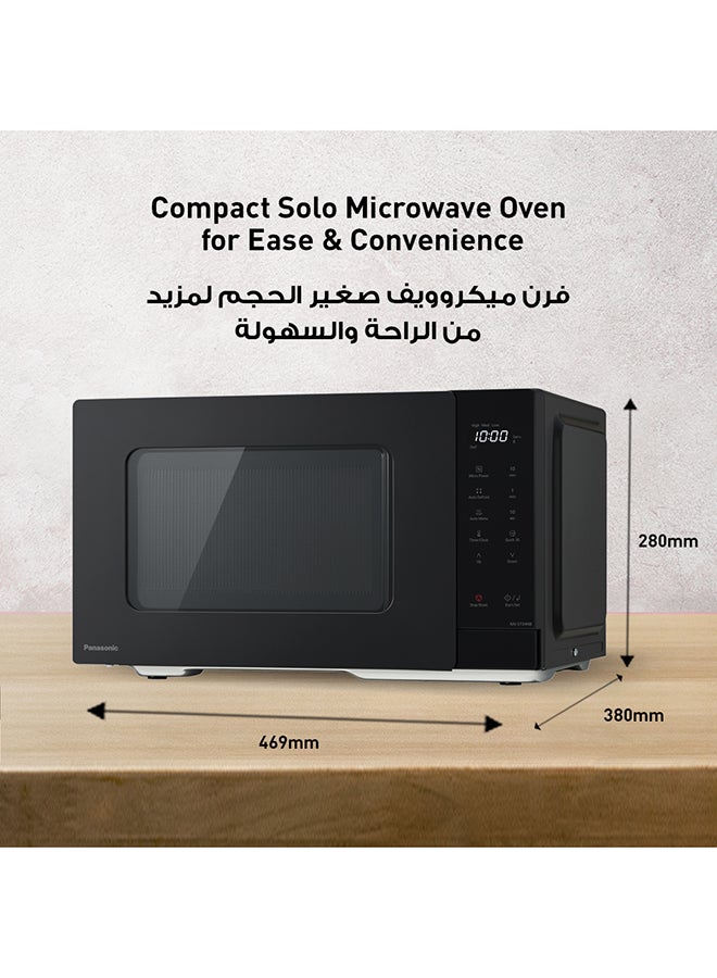 Compact Solo Microwave Oven, Push Open, Auto-Defrost, Child Safety Lock, Touch Operation, Quick 30 Function 25 L 900 W NNST34NB Black