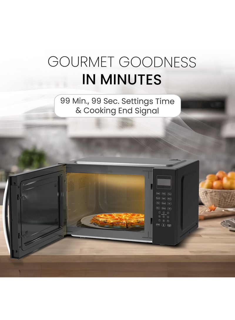 42 Liters Capacity Microwave Oven, Membrane Control, Defrost Setting, 8 Auto Menu Cooking, 10 Power Levels, Silver Handle Door Opening with 1 Year Warranty 42 L 1500 W NMO55D Black