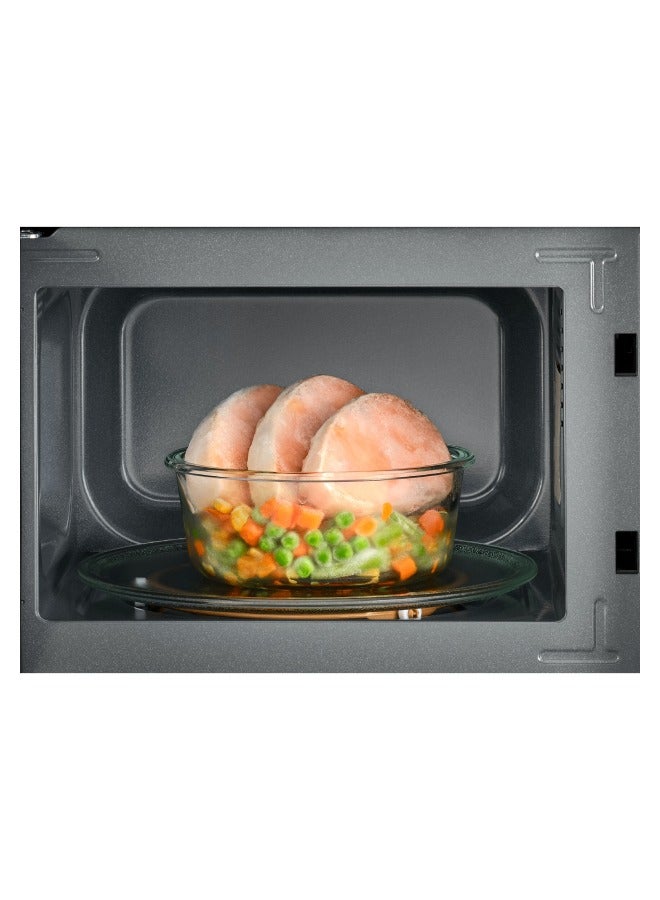 Microwave Oven, 20L, 700W, 5 Power Levels, Defrost Function, 35-Min Timer, 255mm Glass Turntable for Even Cooking, Easy-Clean Cavity, Stylish Chrome Knobs 20 L 700 W MZ2005P-B5 Black