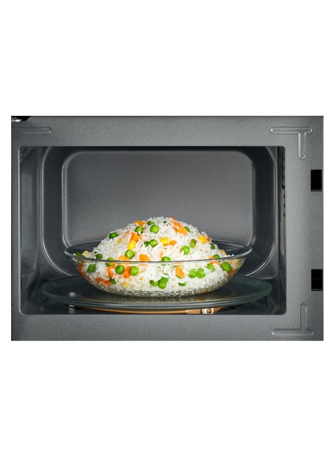 Microwave Oven, 20L, 700W, 5 Power Levels, Defrost Function, 35-Min Timer, 255mm Glass Turntable for Even Cooking, Easy-Clean Cavity, Stylish Chrome Knobs 20 L 700 W MZ2005P-B5 Black