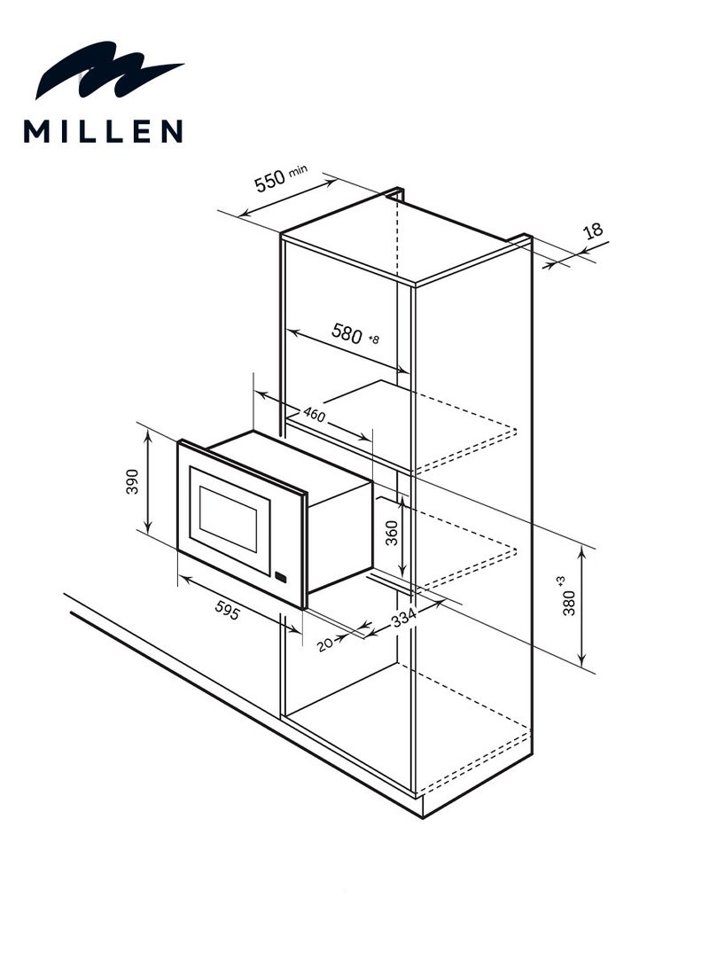 Built in Microwave 20L