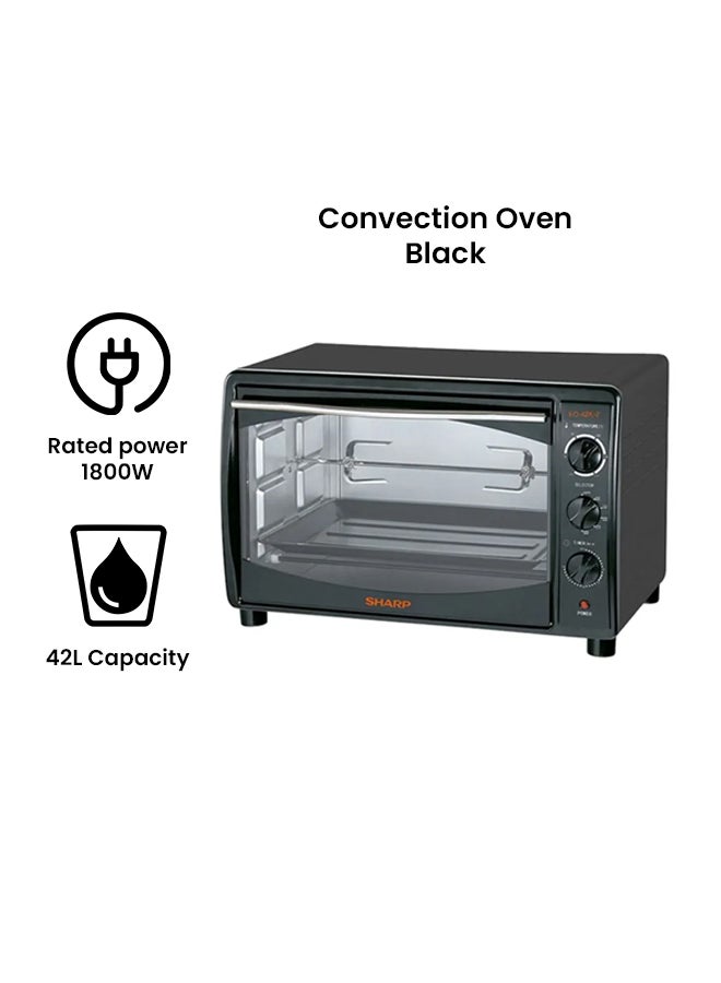 Electric Oven With Convection Fan 42 L 1800 W EO-42K-3 Black