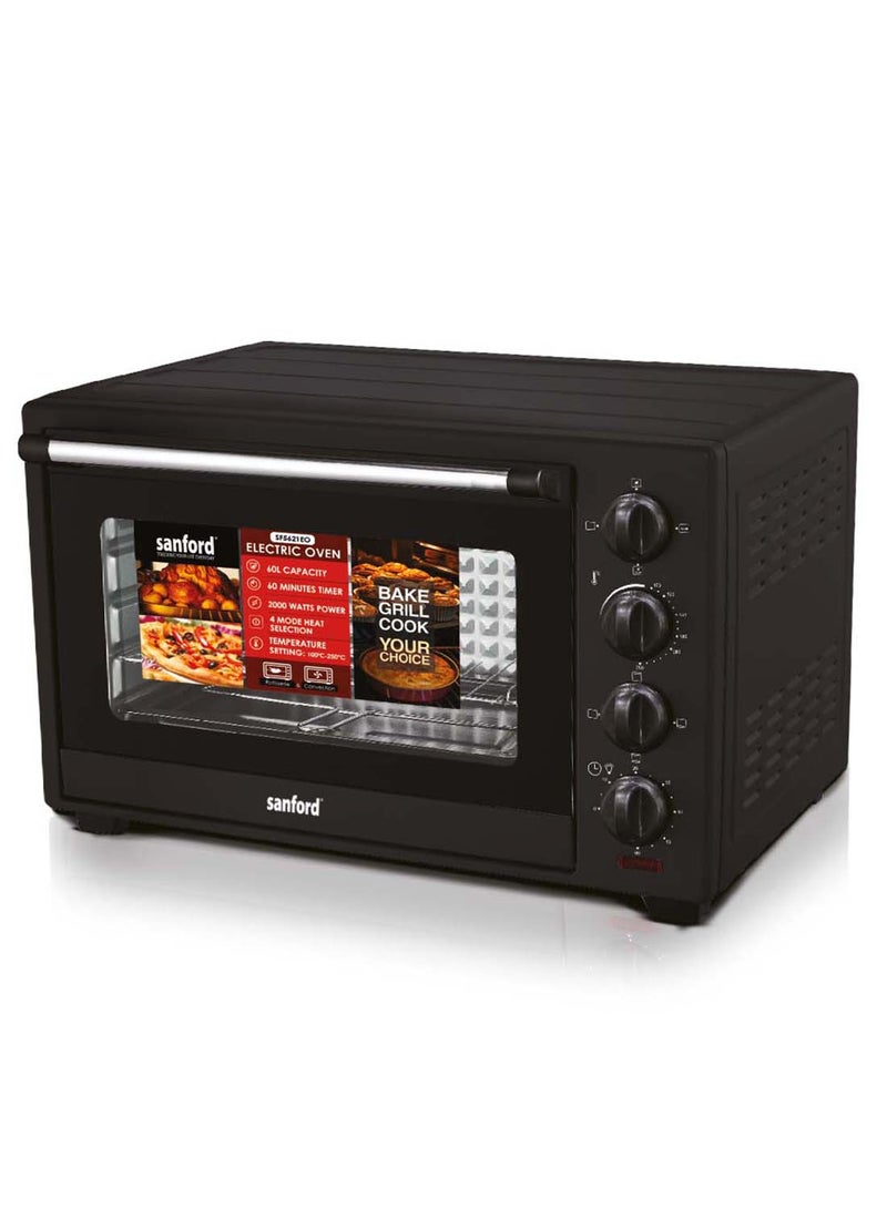 SANFORD ELECTRIC OVEN 60.0 LITRE 60 L 2000 W SF5621EO BS Black