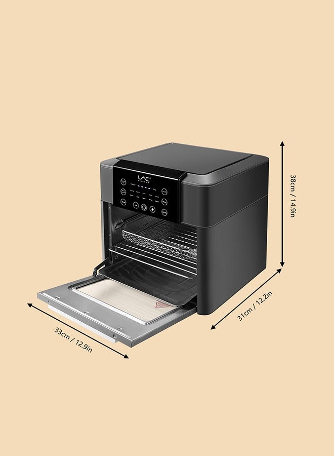 13.8L Large Size AirFryer 360° Turbo Airflow Tech One touch Panel, and 10 Presets Family Size Countertop Nonstick Air Fryers Elegant Stainless Steel Design