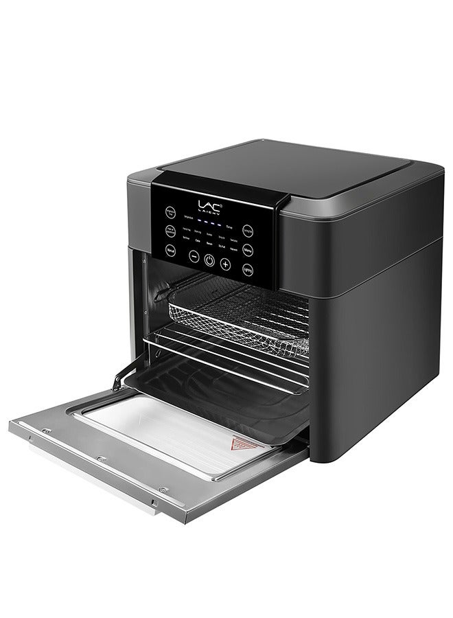 13.8L Large Size AirFryer 360° Turbo Airflow Tech One touch Panel, and 10 Presets Family Size Countertop Nonstick Air Fryers Elegant Stainless Steel Design