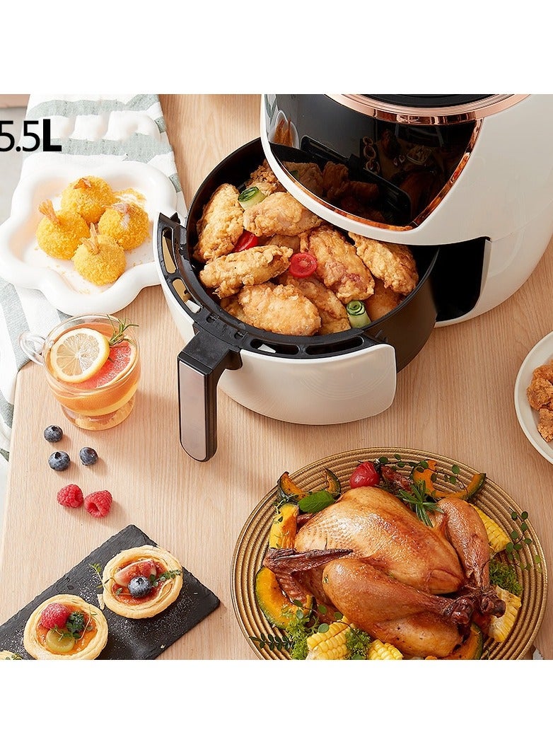 Air Fryer Intelligent Touch Screen Home Large Capacity 5.5L Fryer Smart Oven All-in-One French Fry Machine