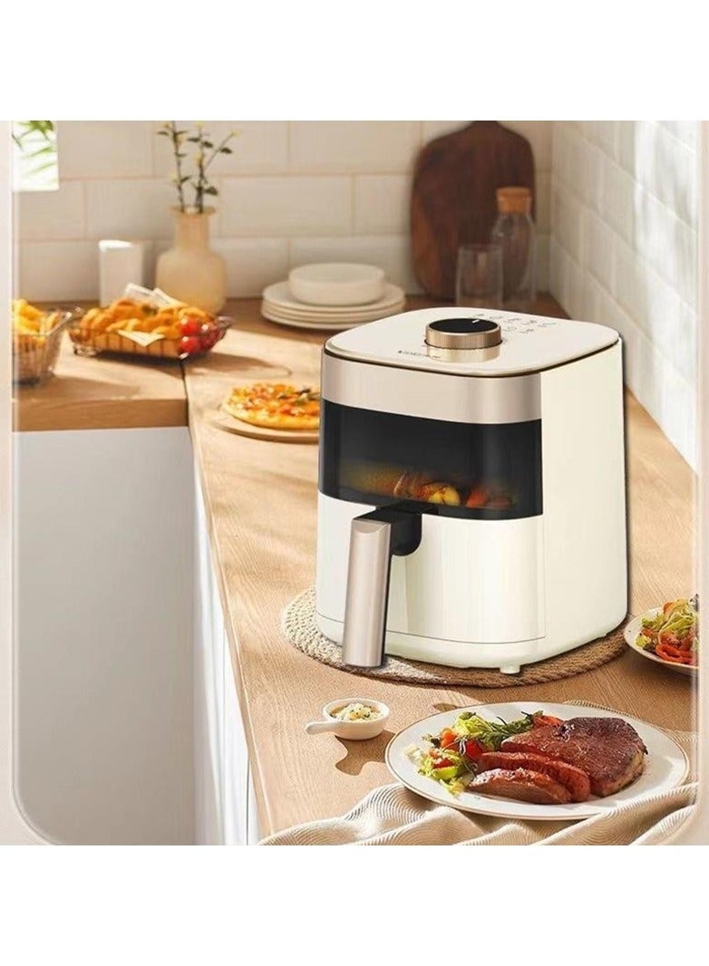 Large capacity household visual air fryer oil-free electric fryer intelligent touch screen automatic multifunctional French fries machine