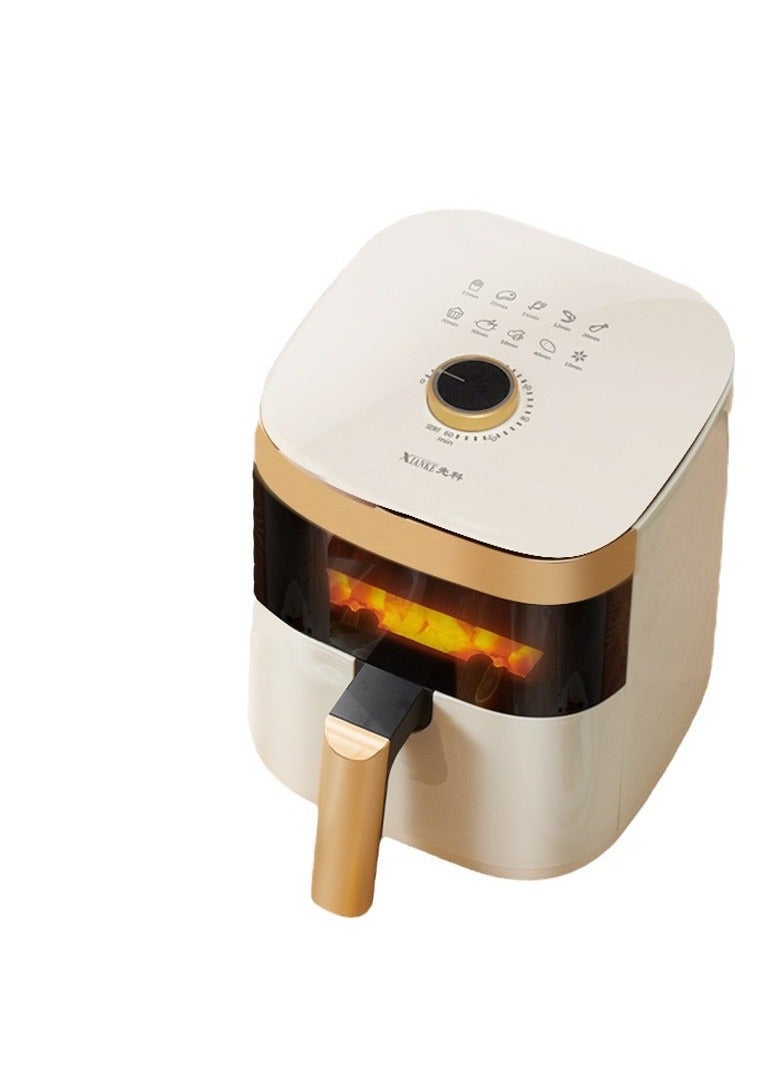 Large capacity household visual air fryer oil-free electric fryer intelligent touch screen automatic multifunctional French fries machine