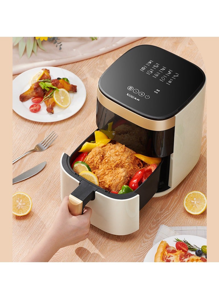 Large capacity household visual air fryer oil-free electric fryer intelligent touch screen automatic multifunctional French fries machine