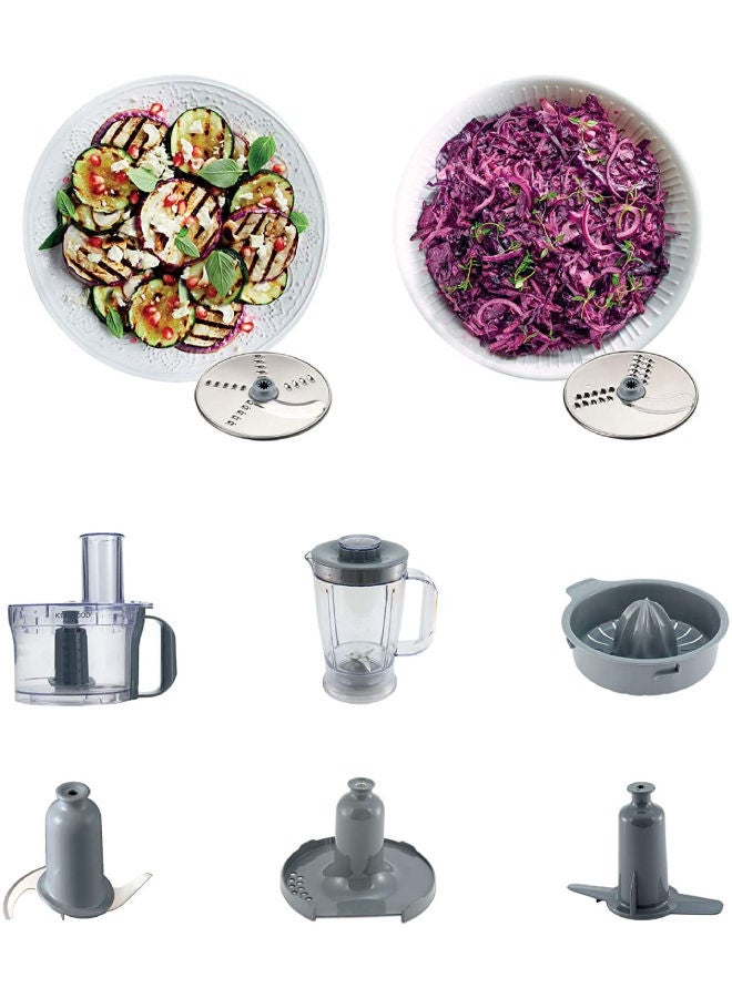 Multiplier Compact Food Processor FDP304S1 Silver/clear