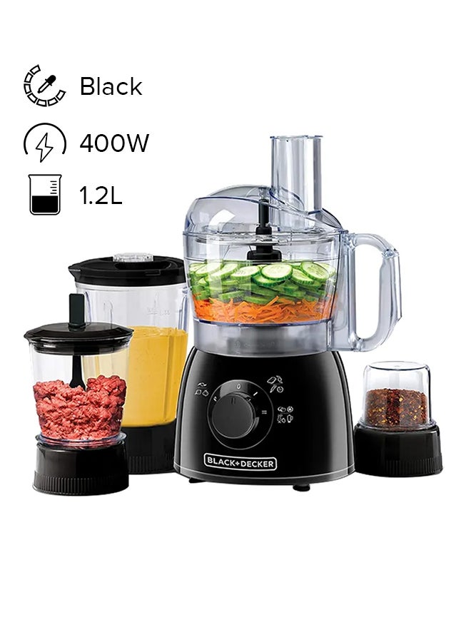 5-In-1 Food Processor With 33 Functions 1.2 L 400.0 W KR43-B5 Black