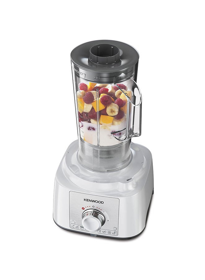 Food Processor, Bowl, 1.5L Blender Bowl, Multi Mill, 7 Processing Tools, 3 L 1000 W FDP65.400WH, FDP65.450 white