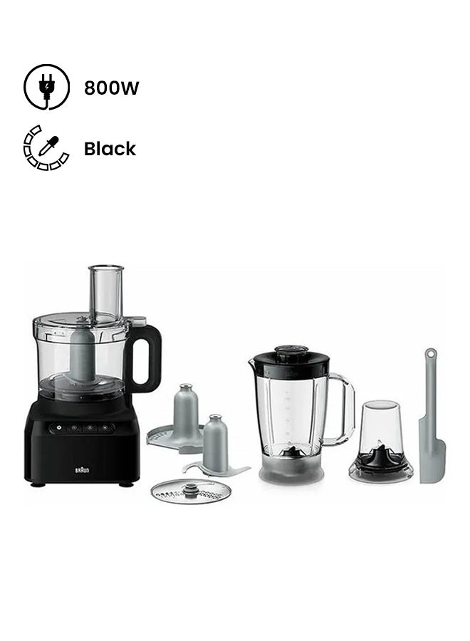 Food Processor 800 W Fp 3132 Bk Black