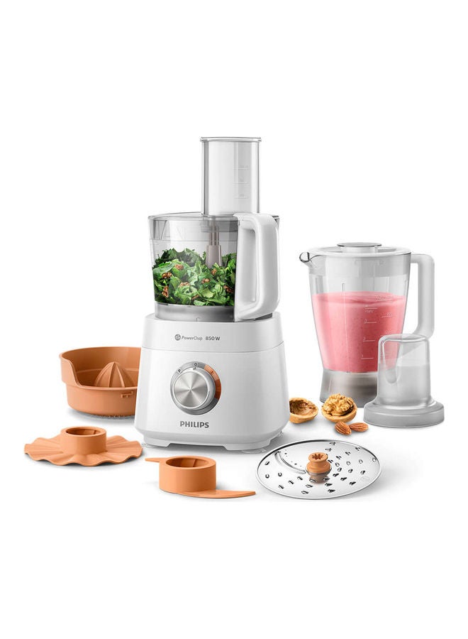 Compact Food Processor 850 W HR7520/01 White