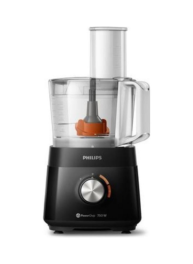 Food Processor 5000 Series - 2 Speeds, 6 Accessories including 1.5L Bowl & 1.5L Blender Jar, 1.5 L 750 W HR7302/90 Black