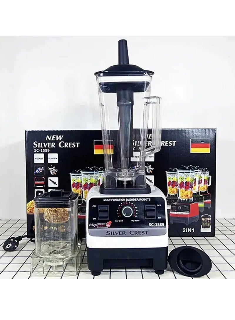 Double Jar Heavy Duty Commercial Grade Electric Mixer Blender with 15 Timer Speed 4500W 2.5 Liter