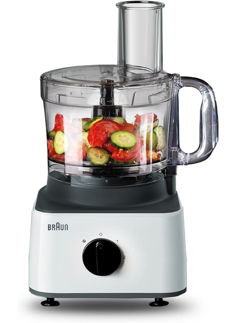 8-In-1 Food Processor System With Bowl And 1.8 L Blender/2 Speed Button And Pulse 2.1 L 750 W FP 0132 White