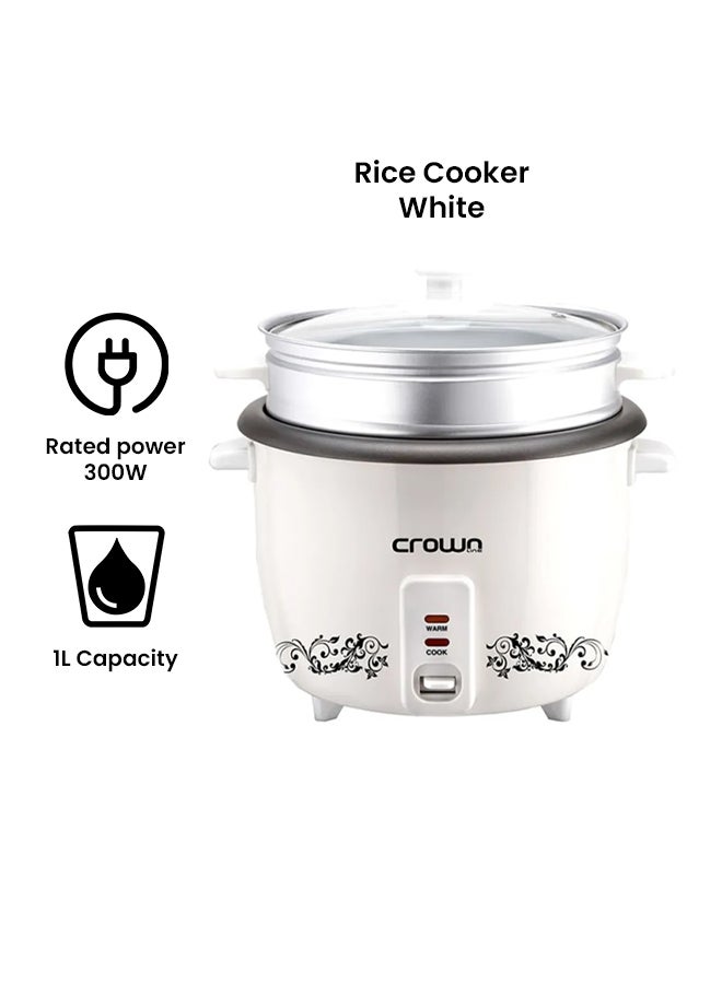 Rice Cooker With Steamer 1.0 L 300.0 W RC-168 White