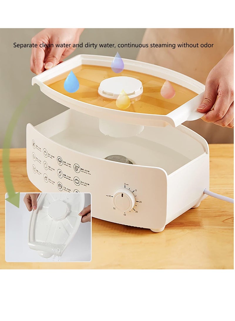Household Two Tier Electric Food Steamer Cooker Multifunction Electric Steamer Vegetable Heating Breakfast Machine 12L Capacity 12 Multifunctional Modes 1500W Steamer