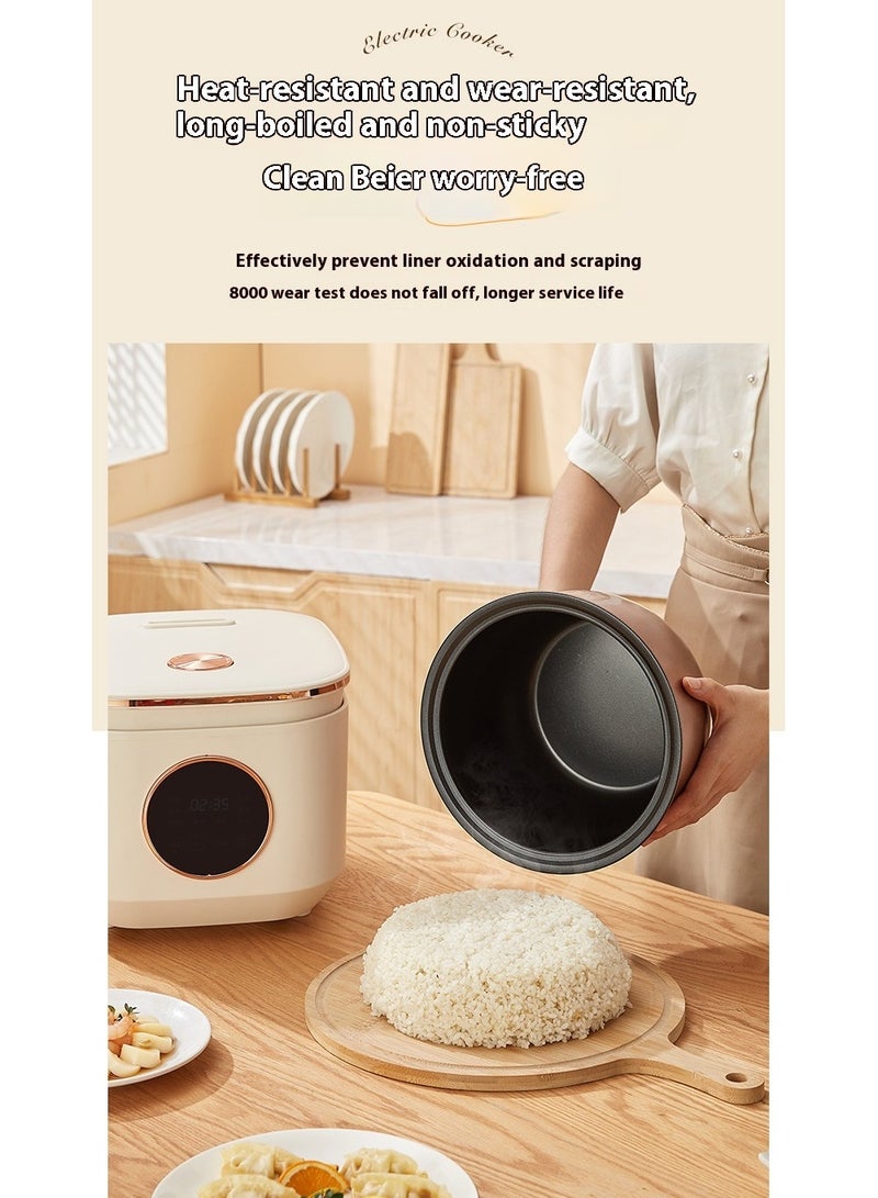 Smart Reservation Rice Cooker, Stainless Steel Inner Pot, Non-Stick Inner Pot, Cook/Steam/Keep Warm Function, 5 L, 900 W