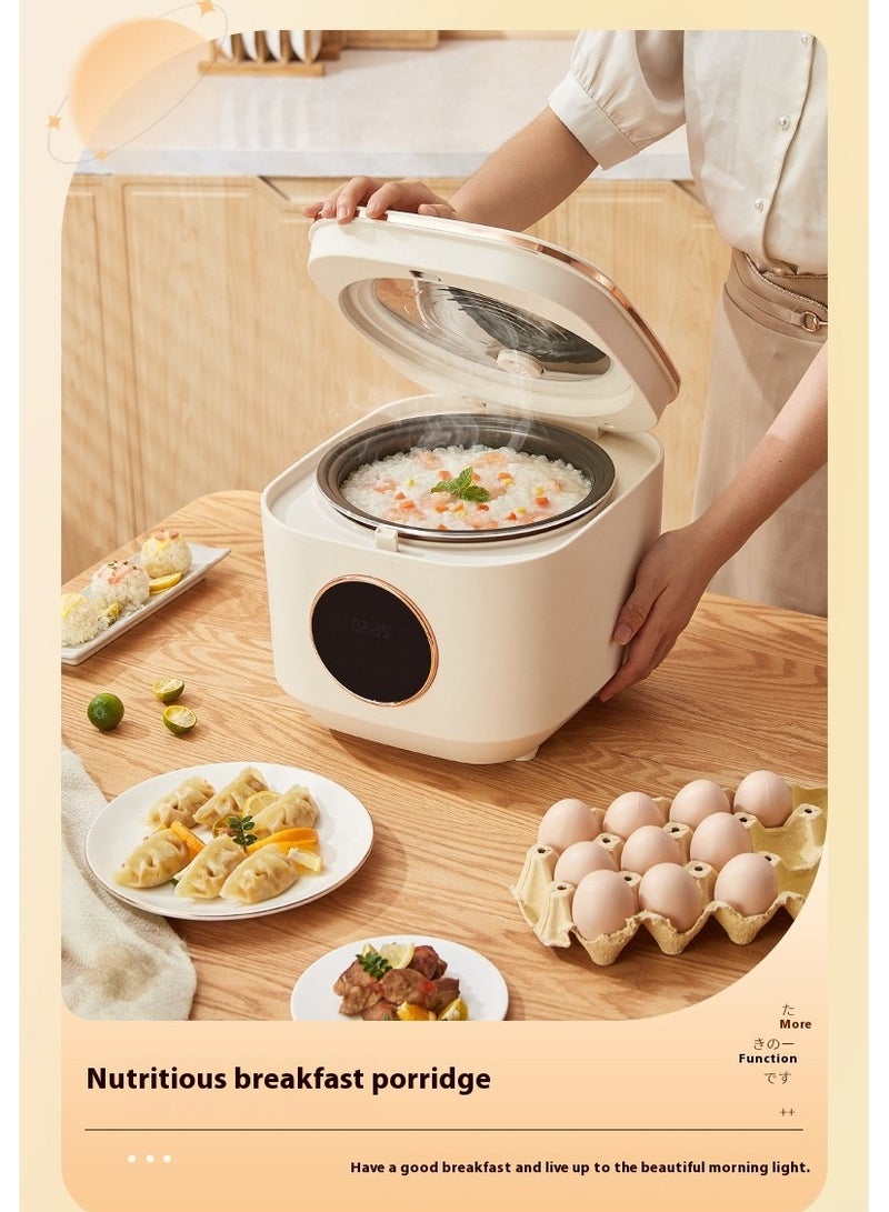 Smart Reservation Rice Cooker, Stainless Steel Inner Pot, Non-Stick Inner Pot, Cook/Steam/Keep Warm Function, 5 L, 900 W