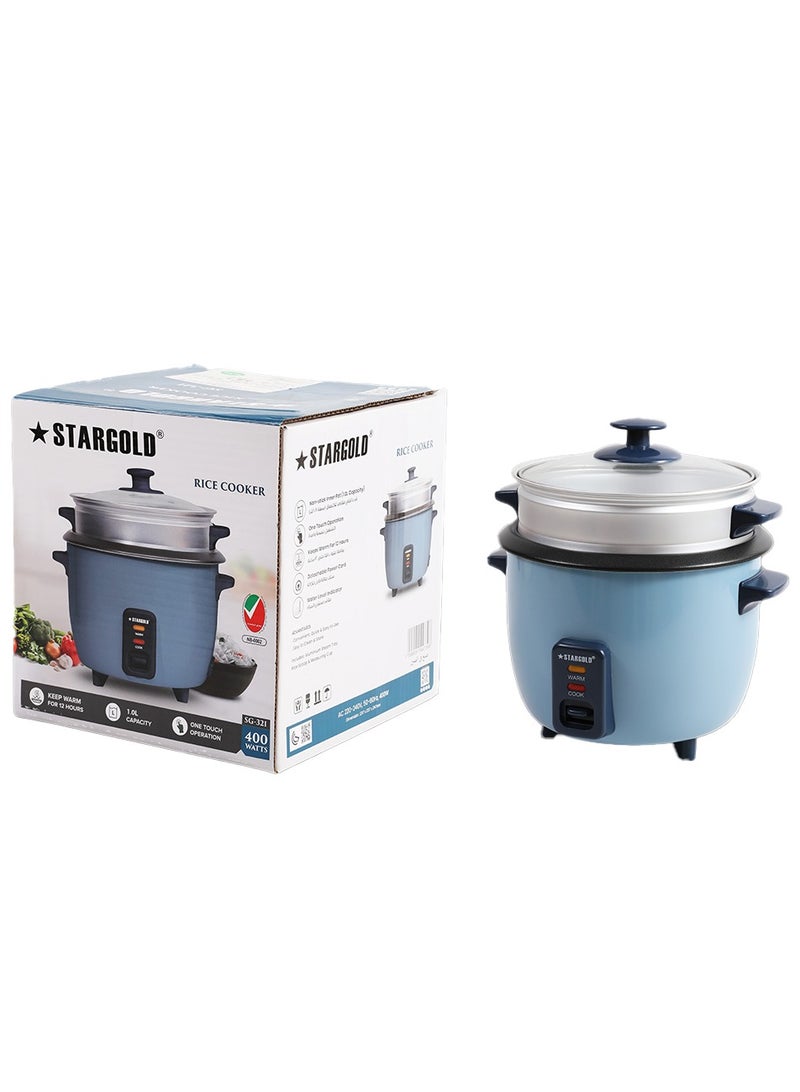 Electric Rice Cooker 1 L 400 W Blue/Black