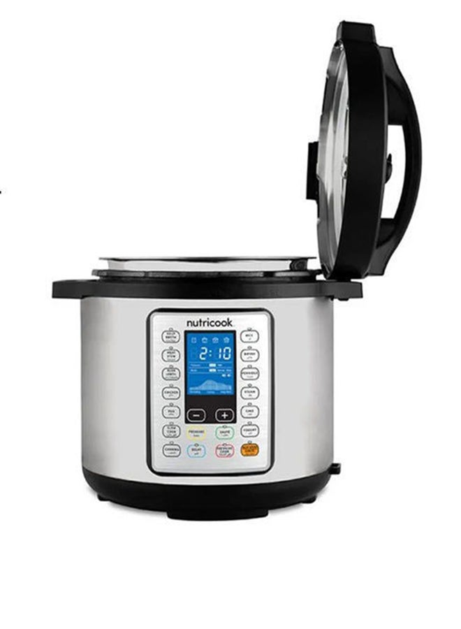 10-In-1 Smart Pot Prime Multi Use Electric Pressure Cooker 6.0 L 1000.0 W NC-SPPR6 Silver/Black