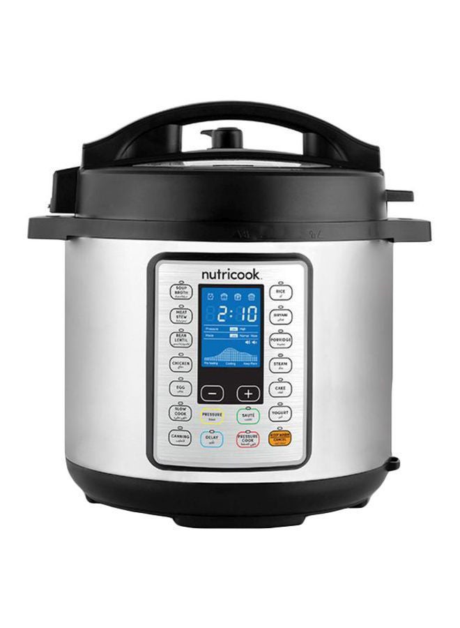 10-In-1 Smart Pot Prime Multi Use Electric Pressure Cooker 6.0 L 1000.0 W NC-SPPR6 Silver/Black