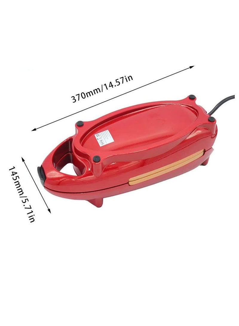 Grill Press Plate Red Copper 5 Minute Chef Double-Sided Copper-Infused Pan with Non-Stick Anti-Scratch Surface for Making Delicious Omelet