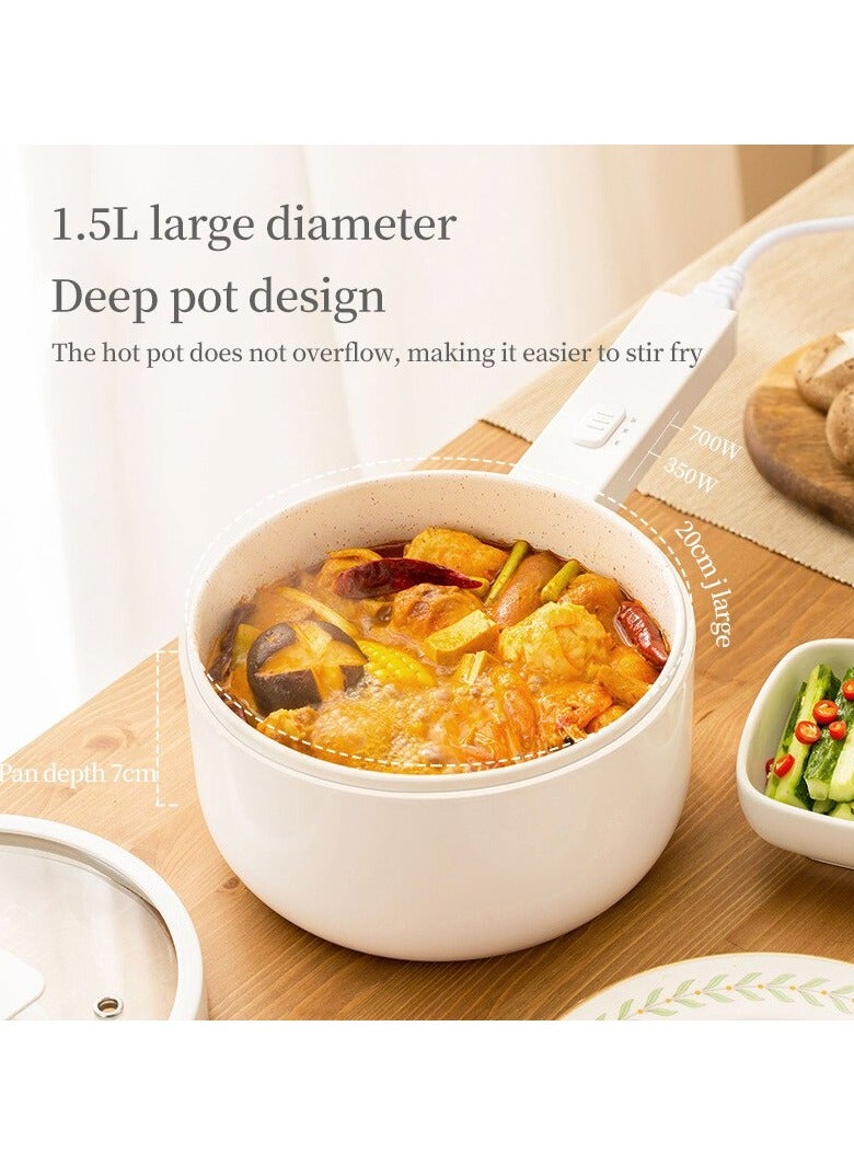 1.5L Multicooker Electric Pot Pan with Non-Stick Coating and Steamer Function: Versatile Cooking Appliance for Home Use