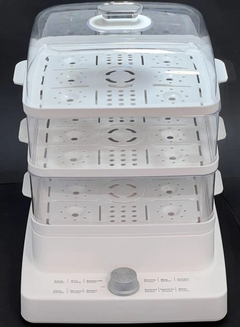 Food Steamer 3 Tier Detachable With Timer And Dishwasher Safe Which Makes Preparation Quick Easy 1200W and 1300 ML