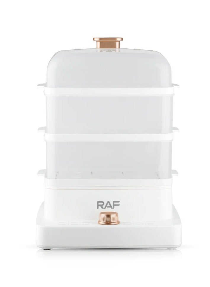 RAF Food Steamer | 12L Capacity | Rapid Steam Release | 1300ml Volume | 1000-1200W | 220-240V~ 50/60Hz