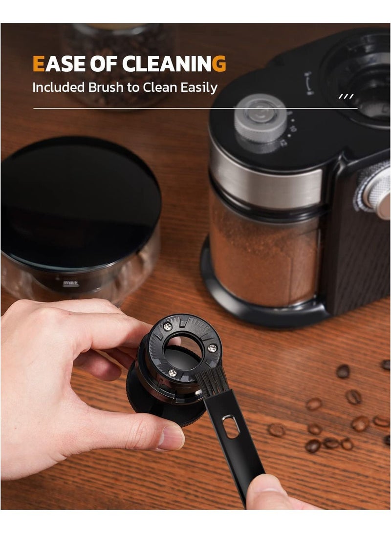 Electric Coffee Grinder Automatic Coffee Bean Grinder for French Press Drip Coffee and Espresso Adjustable Burr Coffee Grinder with 18 Settings 12 Cups Black