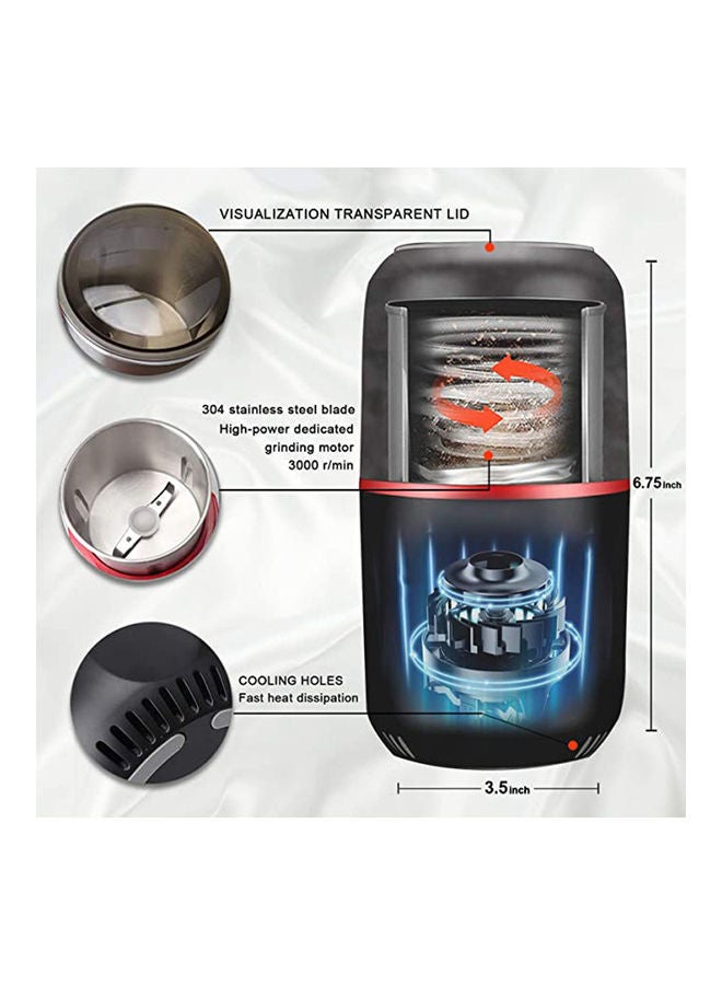 Electric Multifunctional Kitchen Grinder Coffee Bean Grind Mill 0.05 kg 150.0 W Grinder2202196 Black