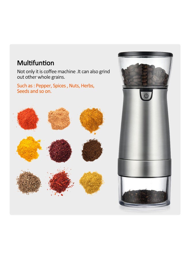 Electric Coffee Grinder with USB Charging Cable 15.0 W Grinder2202191 Silver