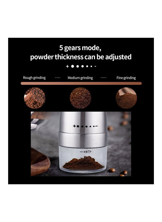 Electric Coffee Grinder with USB Charging Cable 15.0 W Grinder2202191 Silver
